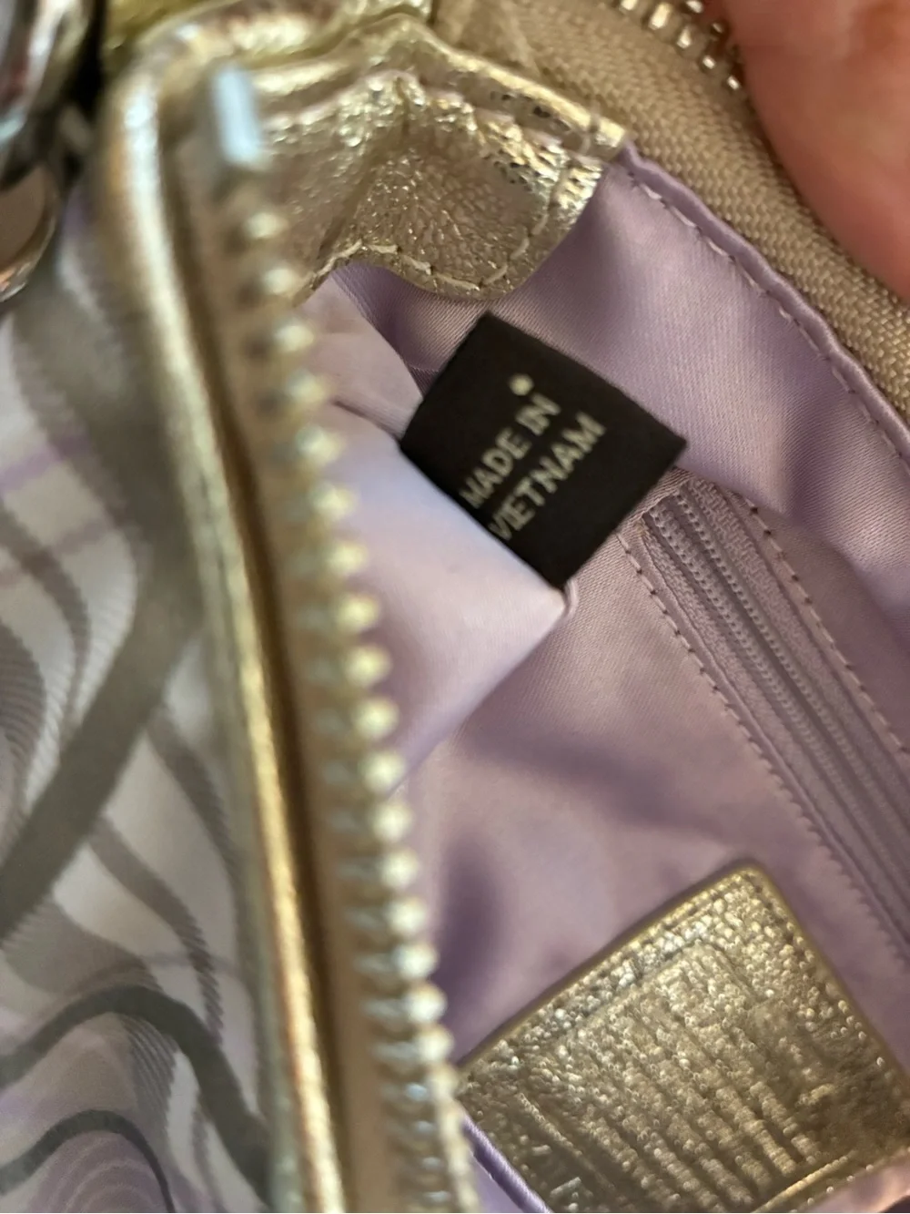 Coach Lavender Plaid Signature Shoulder Bag